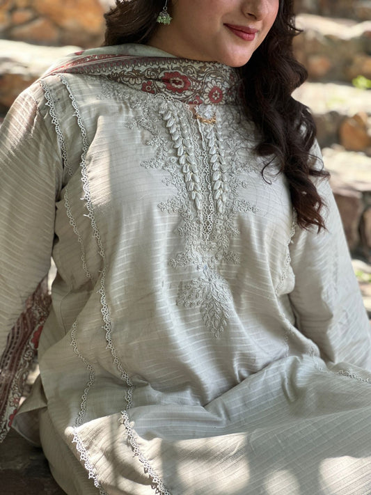 LL-103(3PC Stitched Embroidered)