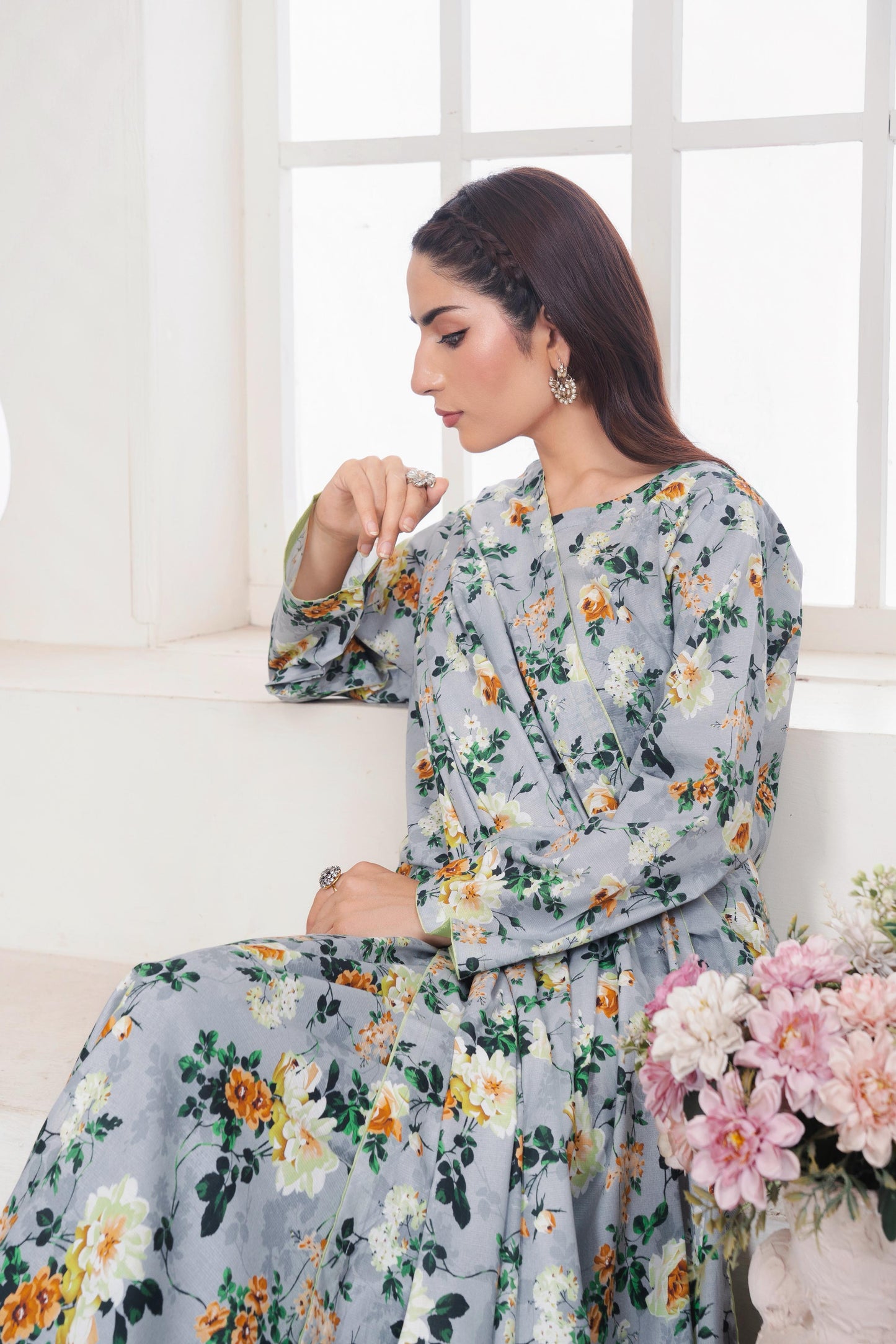 LL-111 (3PC Stitched Print) Libas-e-Luxe