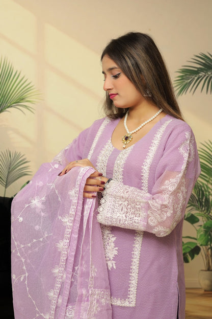 LL-106(3PC Stitched  Embroidered)