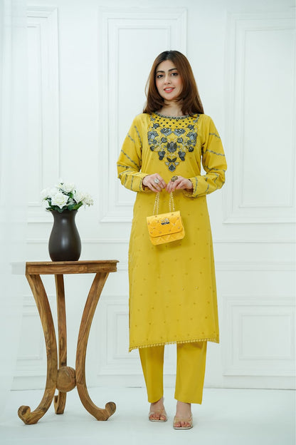 LL-104 (2PC Stitched Winter Cotton Embroidered)