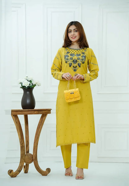 LL-104 (2PC Stitched Winter Cotton Embroidered)