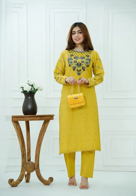 LL-104 (2PC Stitched Winter Cotton Embroidered)