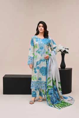 3PC Cotton Embroidered