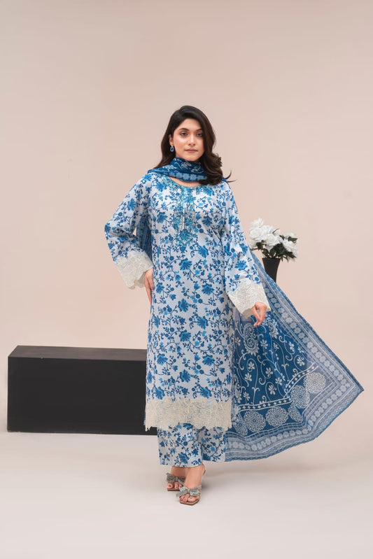 LL-116 (3PC Stitched Print) Libas-e-Luxe