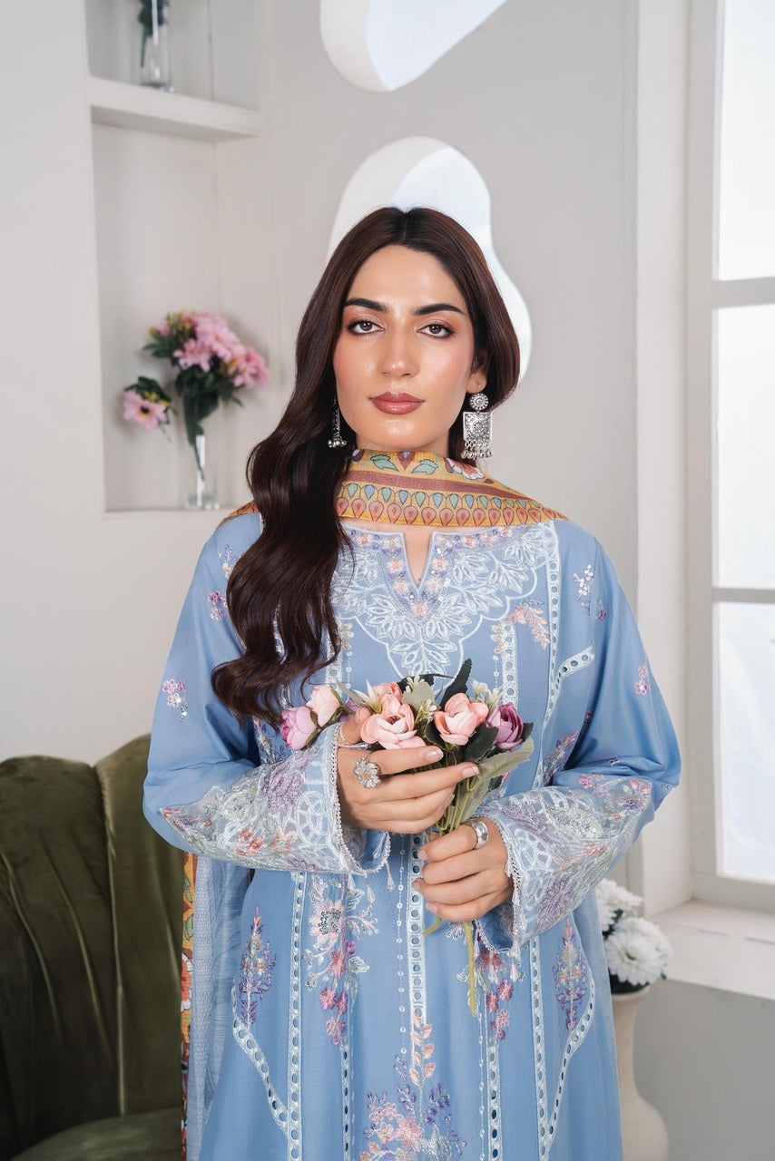 LL-115 (3PC Stitched Embroidered ) Libas-e-Luxe