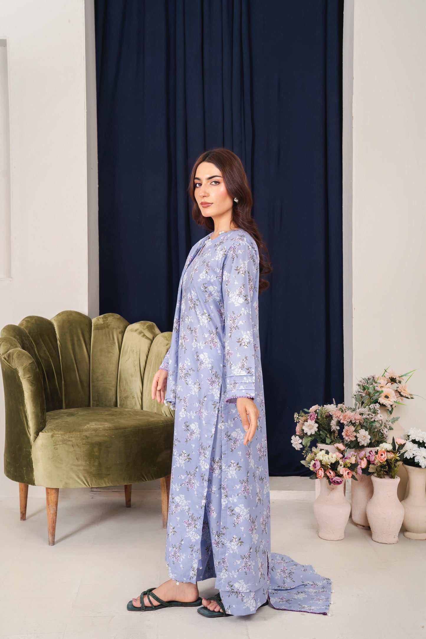 LL-114 (3PC Stitched Print) Libas-e-Luxe
