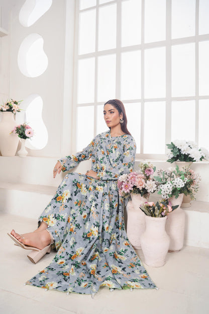 LL-111 (3PC Stitched Print) Libas-e-Luxe