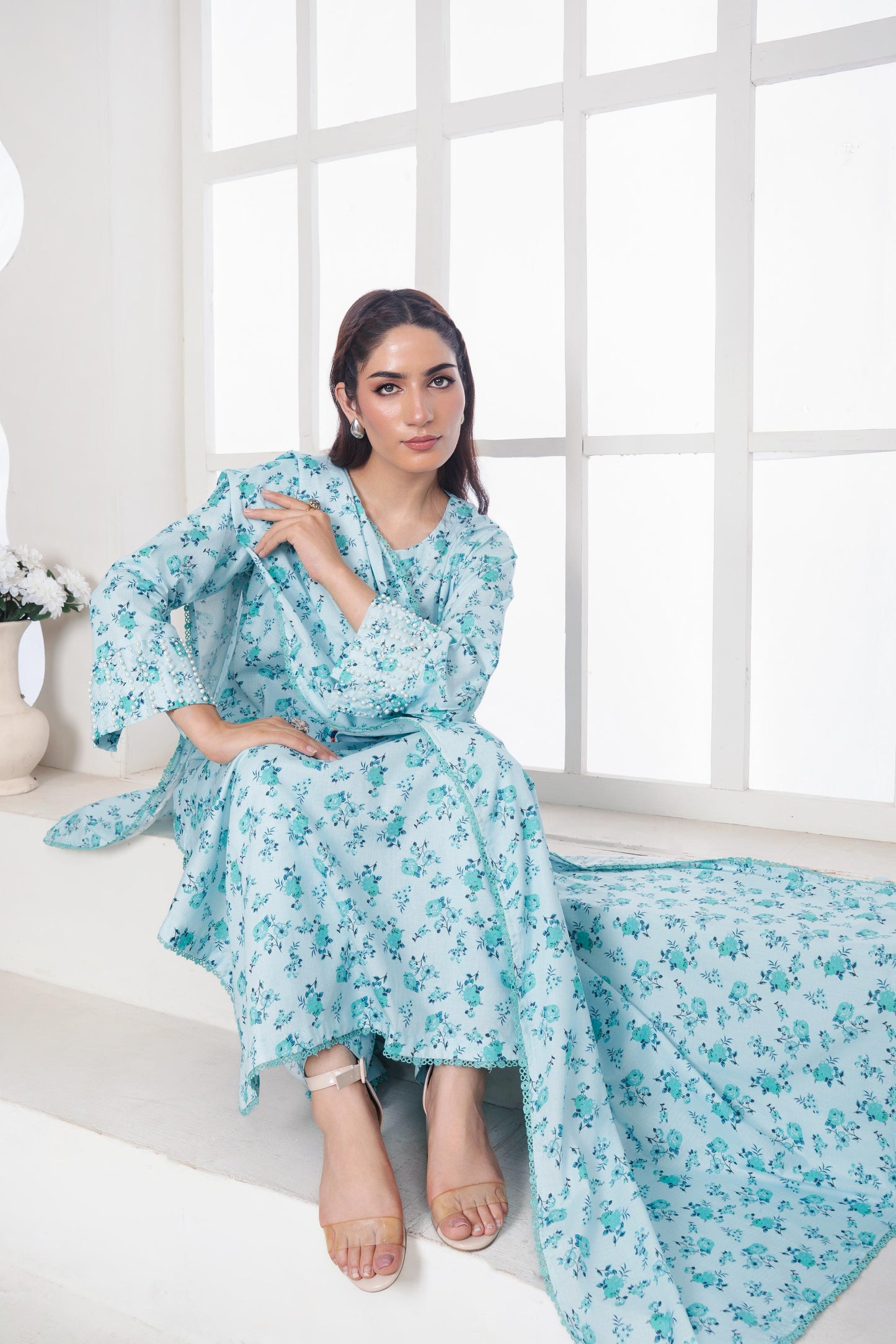LL-112 (3PC Stitched Print) Libas-e-Luxe