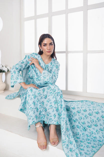 LL-112 (3PC Stitched Print) Libas-e-Luxe