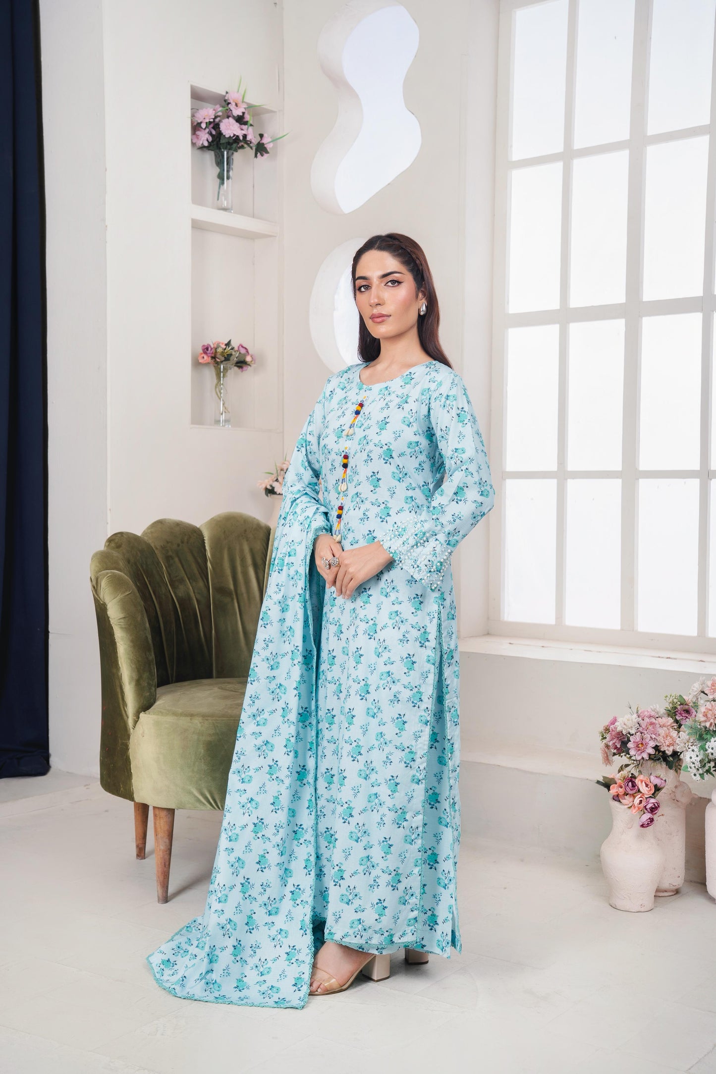 LL-112 (3PC Stitched Print) Libas-e-Luxe