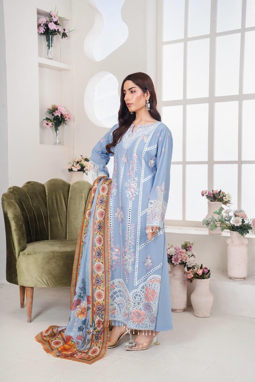 LL-115 (3PC Stitched Embroidered ) Libas-e-Luxe