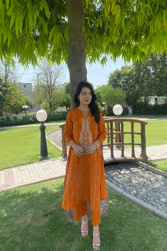 LL-105 (2PC Stitched Cotton Embroidered) Libas-e-Luxe